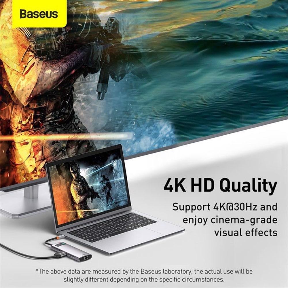 Cổng chuyển Baseus Metal Gleam Series 4-in-1