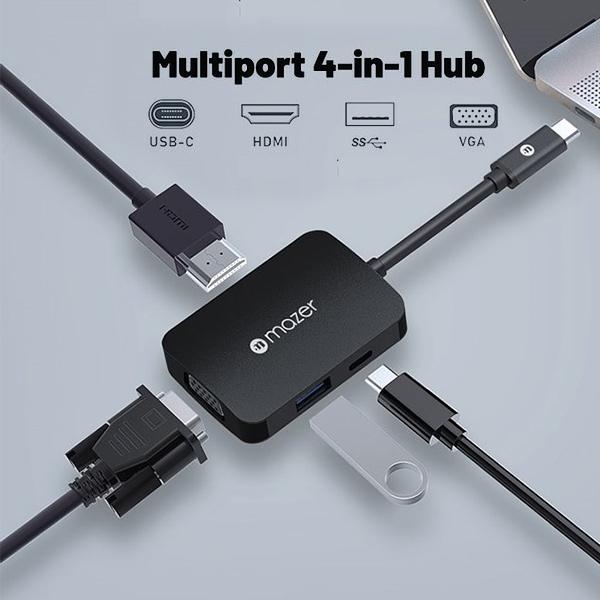 Bộ Chuyển Đổi Mazer USB-C 4-in-1