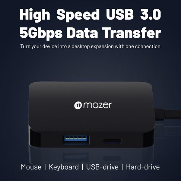 Bộ Chuyển Đổi Mazer USB-C 4-in-1
