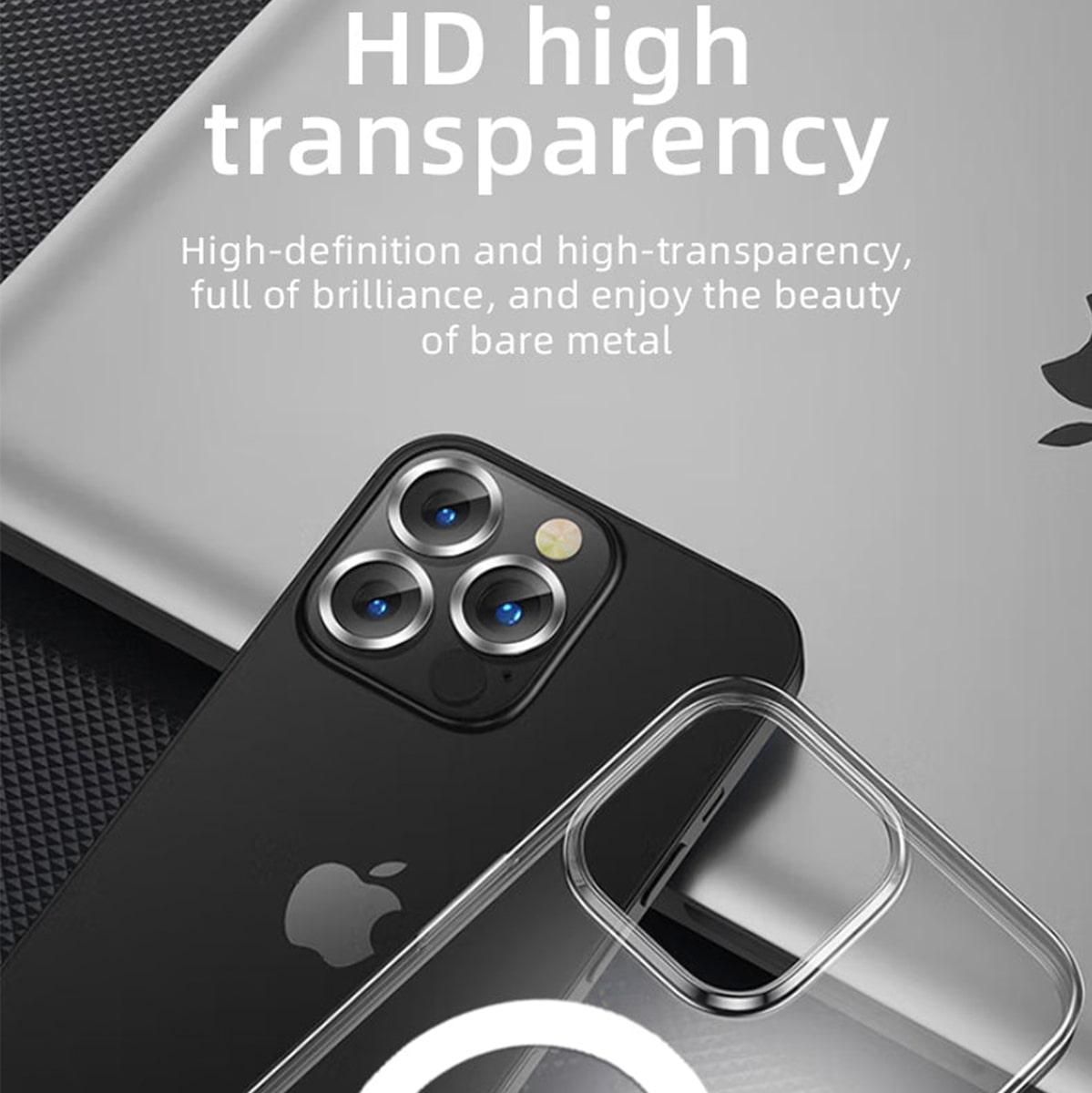 Ốp lưng Trong Suốt Mipow Magsafe Tempered Glass cho iPhone 15 Series