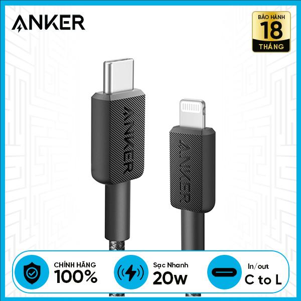 Cáp ANKER Type-C To Lightning MFI 20W 0.9m (A81B5)