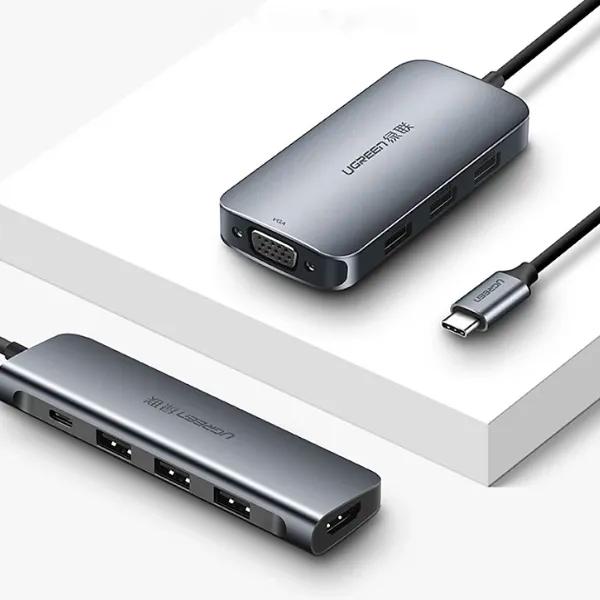 Cổng Chuyển UGREEN 5 IN 1 Type-C To HDMI+PD+3*USB 3.0