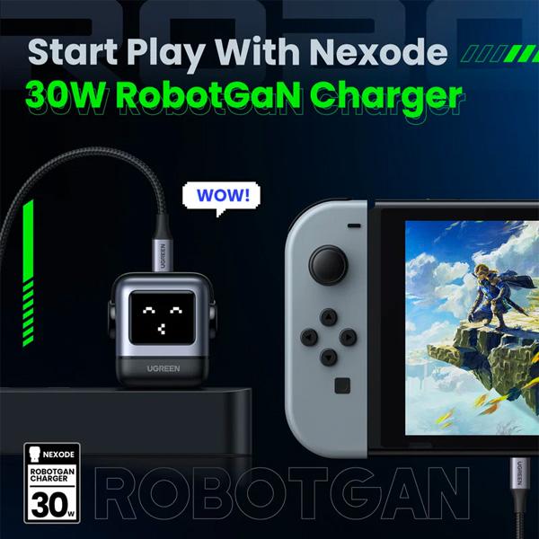 Củ Sạc Nhanh UGREEN GaN Nexode Robot USB-C 30W