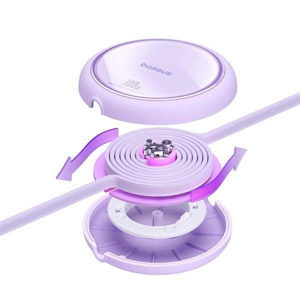 Cáp Sạc Nhanh BASEUS Free2Draw Mini Retractable C To C 100W 1M