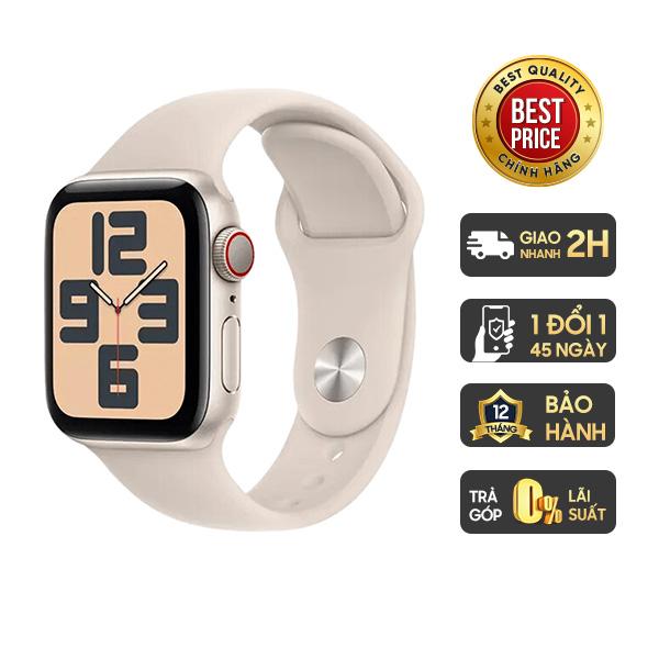 Apple Watch SE 2024 40mm LTE Viền Nhôm Dây Cao Su Chính Hãng VN/A