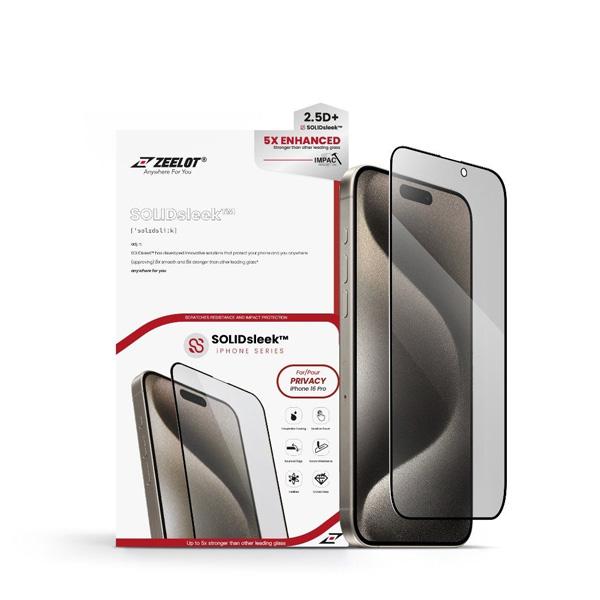 Miếng Dán Cường Lực Chống Nhìn Trộm Solidsleek Zeelot cho iPhone 16 Series