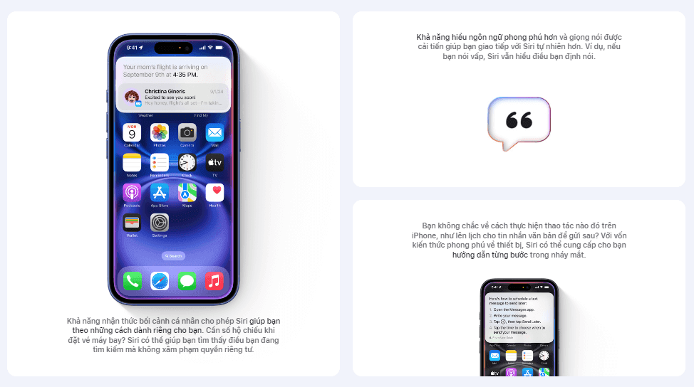 siri tr&ecirc;n iphone 16