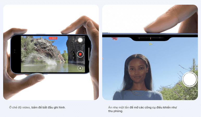 n&uacute;t điều khiển camera iphone 16