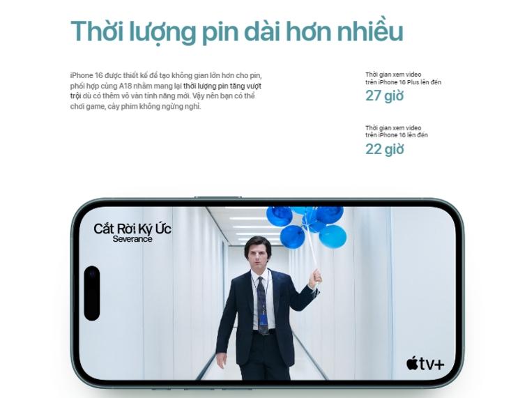 dung lượng iphone 16