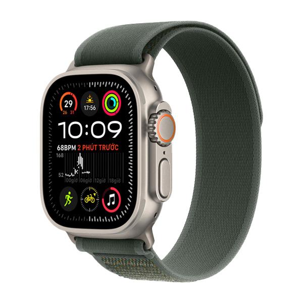 Apple Watch Ultra 2 49mm GPS + Cellular Viền Titanium Tự Nhiên Dây Trail Chính Hãng VN/A