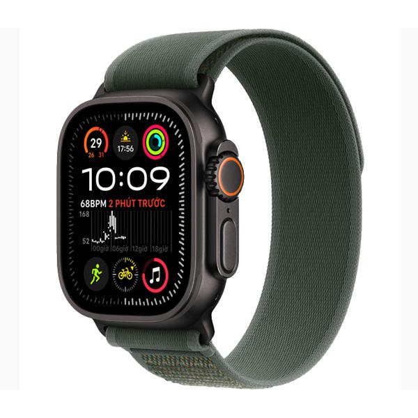 Apple Watch Ultra 2 49mm GPS + Cellular Viền Titanium Đen Dây Trail Chính Hãng VN/A