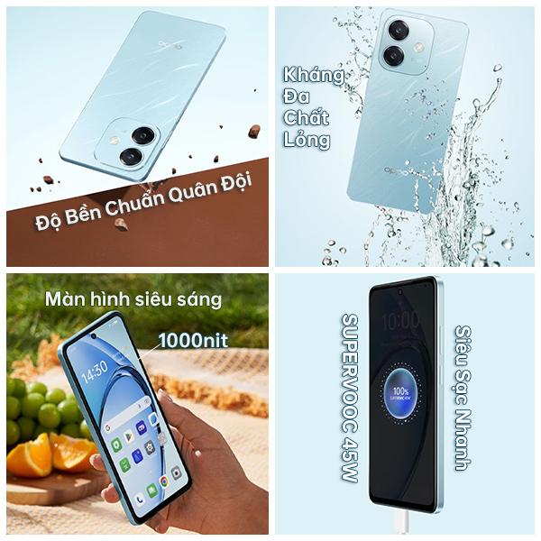 Oppo A3x 4GB/64G Likenew - Fullbox