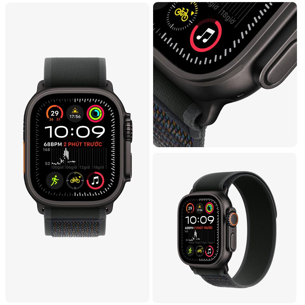 Apple Watch Ultra 2 49mm GPS + Cellular Viền Titanium Đen Dây Trail Chính Hãng Apple Việt Nam 