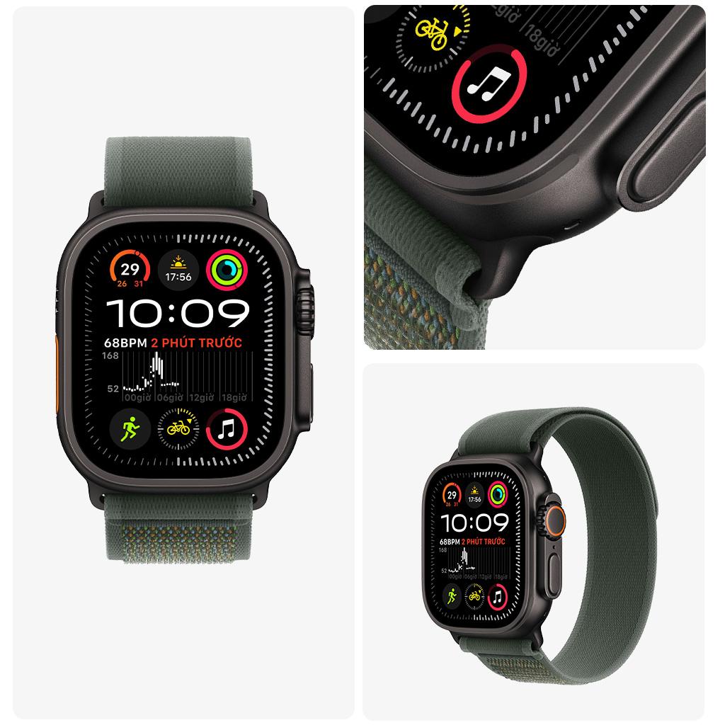 Apple Watch Ultra 2 49mm GPS + Cellular Viền Titanium Đen Dây Trail Chính Hãng VN/A