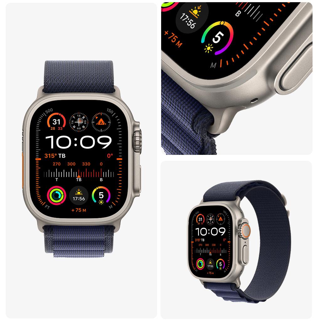 Apple Watch Ultra 2 49mm GPS + Cellular Viền Titanium Tự Nhiên Dây Alpine Chính Hãng VN/A