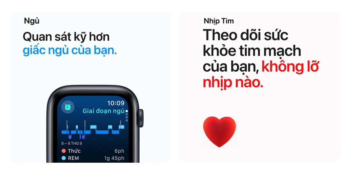 Apple Watch SE 2024 40mm GPS Viền Nhôm Dây Cao Su Chính Hãng VN/A