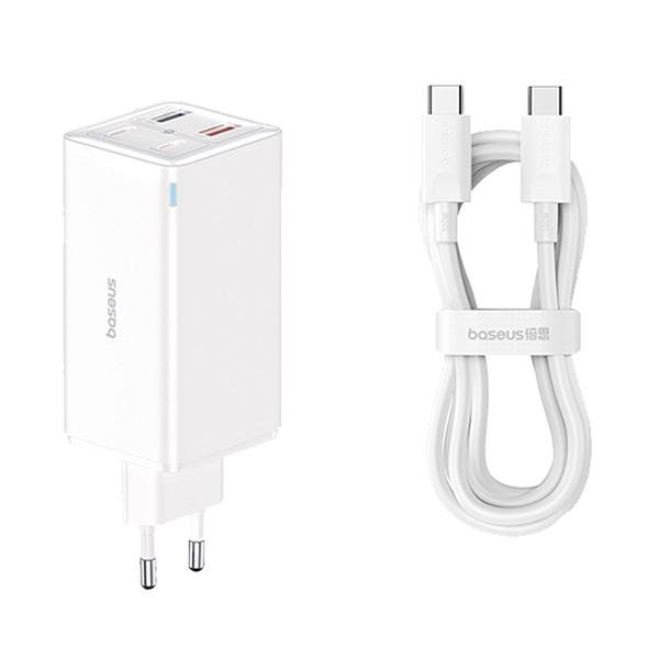 Bộ Sạc Nhanh BASEUS GaN6 Pro 2C+2U 65W | Kèm Cáp Sạc C-C 100W 1m Chính Hãng