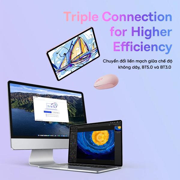 Chuột Không Dây Baseus F01B Bluetooth & 2.4GHz