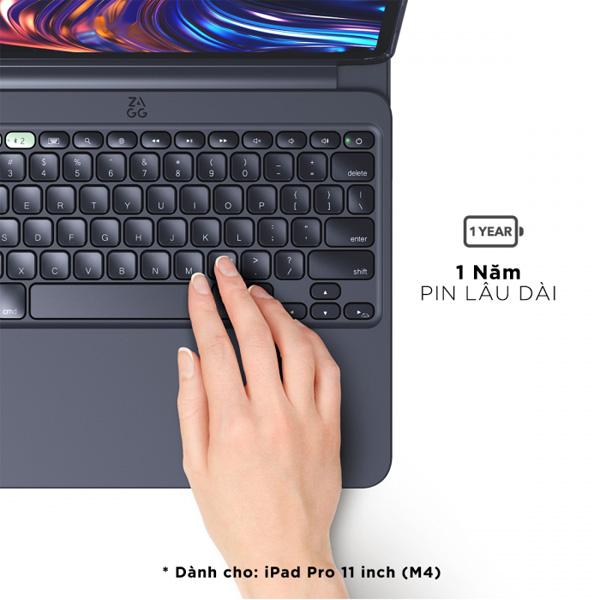Bao Da Kèm Bàn Phím ZAGG Pro Keys 2 iPad Pro M4 11 inch Chính Hãng
