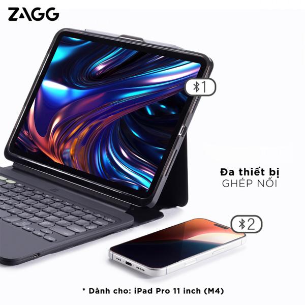 Bao Da Kèm Bàn Phím ZAGG Pro Keys 2 iPad Pro M4 11 inch Chính Hãng