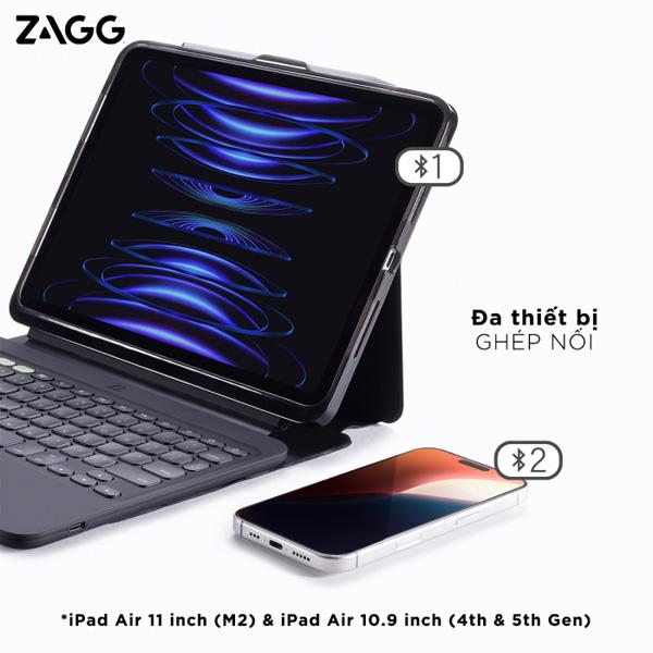Bao Da Kèm Bàn Phím ZAGG Pro Keys 2 iPad Air M2 11 inch Chính Hãng