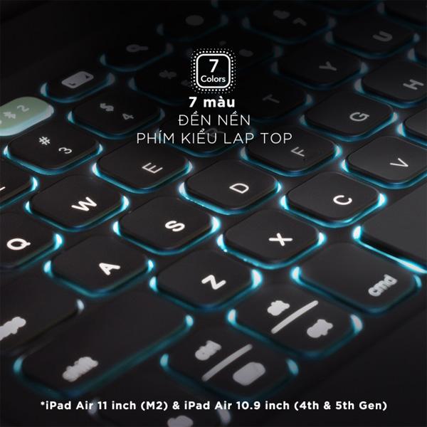 Bao Da Kèm Bàn Phím ZAGG Pro Keys 2 iPad Air M2 11 inch Chính Hãng