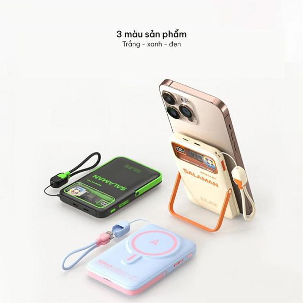 Pin Sạc Dự Phòng Salaman Airfan Magnetic Pro 10.000 mAh 22.5W