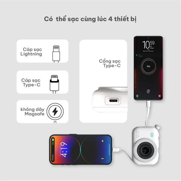 Pin Sạc Dự Phòng Salaman Lensmate 10000mAh 22.5W Chính Hãng