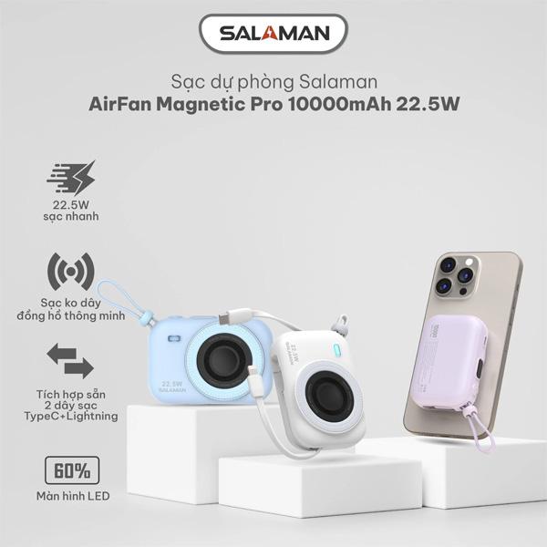 Pin Sạc Dự Phòng Salaman Lensmate 10000mAh 22.5W Chính Hãng