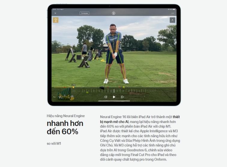 hiệu năng ipad air m3