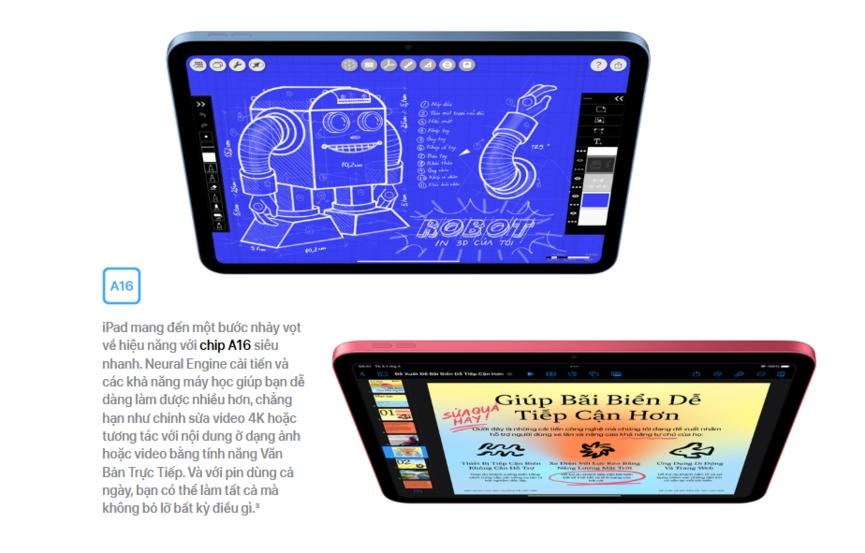 hiệu năng iPad 11 A16 Wifi