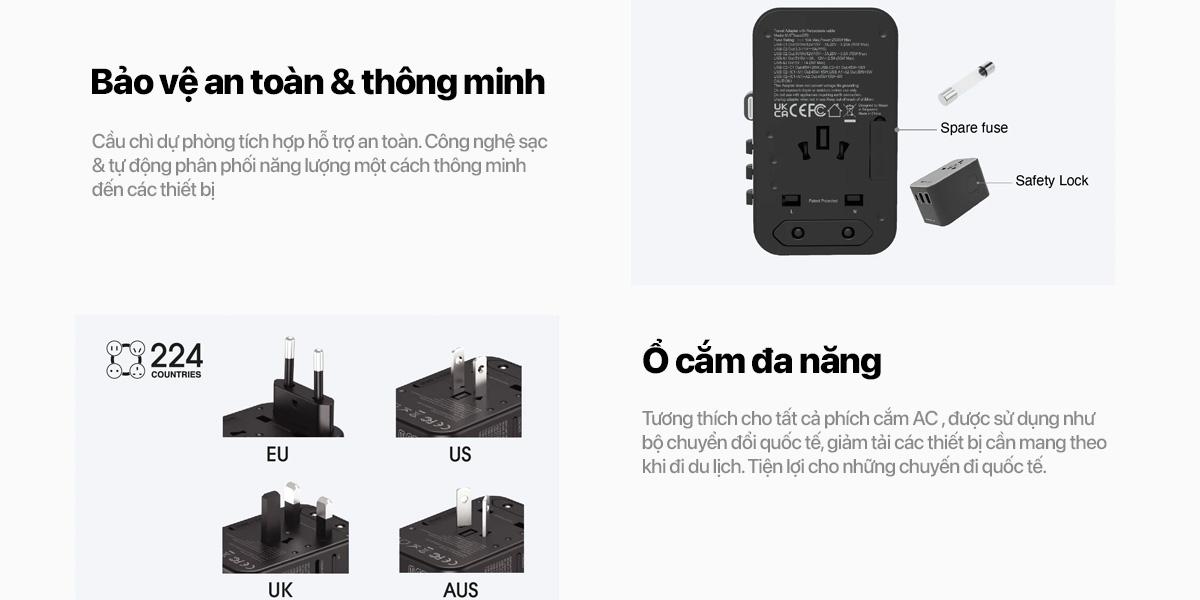 Củ Sạc Nhanh Mazer Infinite Travel PD 70W Chính Hãng