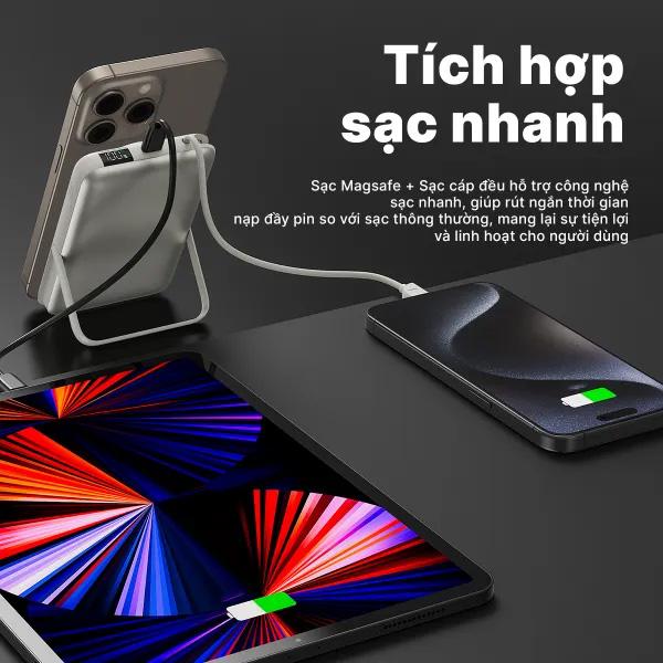Pin Sạc Dự Phòng Magsafe Stargo Star X 10000mAh 22.5W Chính Hãng