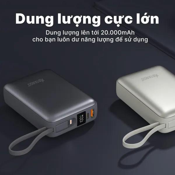 Pin Sạc Dự Phòng Magsafe Stargo Star X2 20000mAh 22.5W Chính Hãng