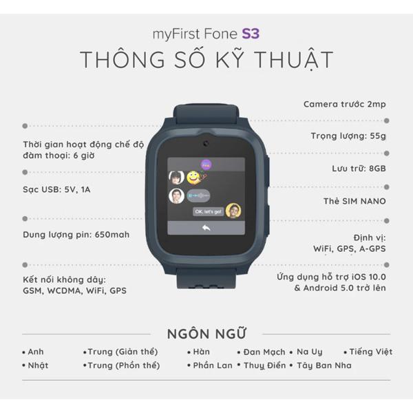 Đồng Hồ Định Vị Trẻ Em myFirst Fone S3 Chính Hãng