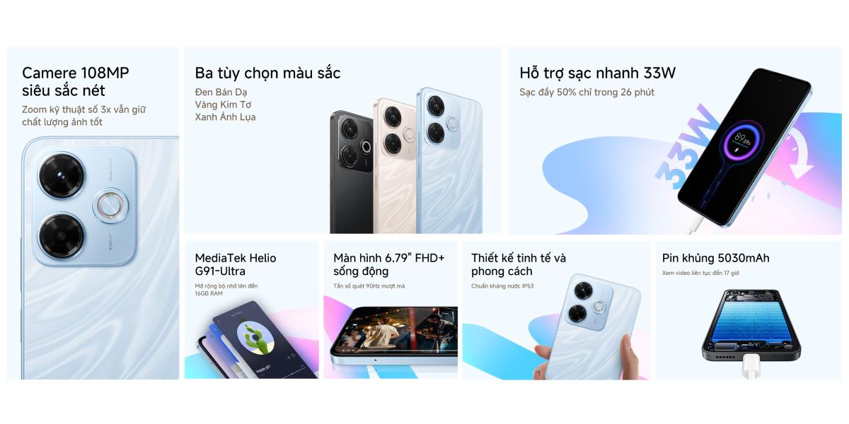 Xiaomi Redmi 13x 6GB/128GB Chính Hãng