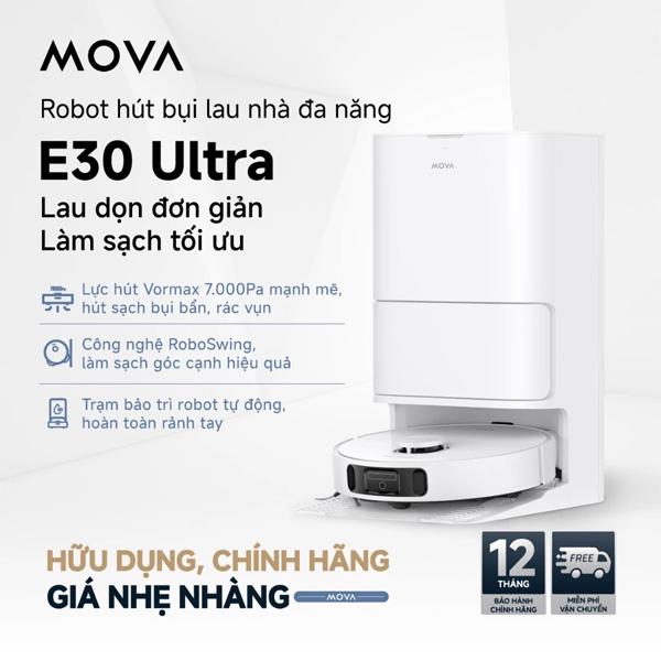 Robot hút bụi lau sàn chuyên dụng Mova E30 Ultra