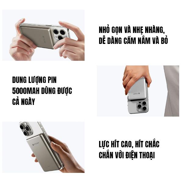 Pin Sạc Dự Phòng Mazer MagAir19 5000mAh 15W Chính Hãng