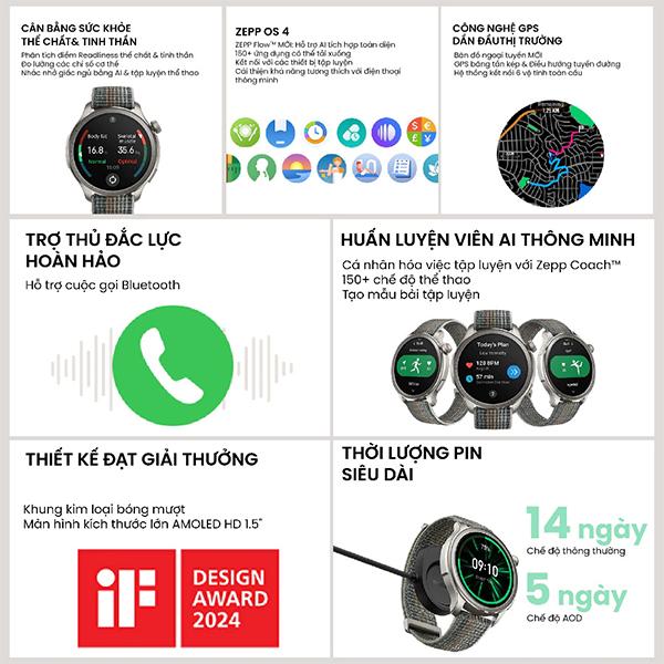 Đồng hồ thông minh Amazfit Balance 46mm Chính Hãng