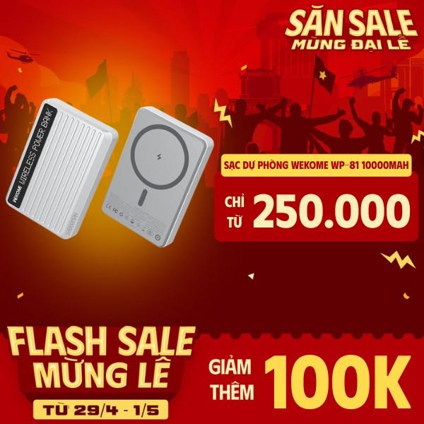 Pin Sạc Dự Phòng Không Dây WEKOME WP-81 10000mAh 20W