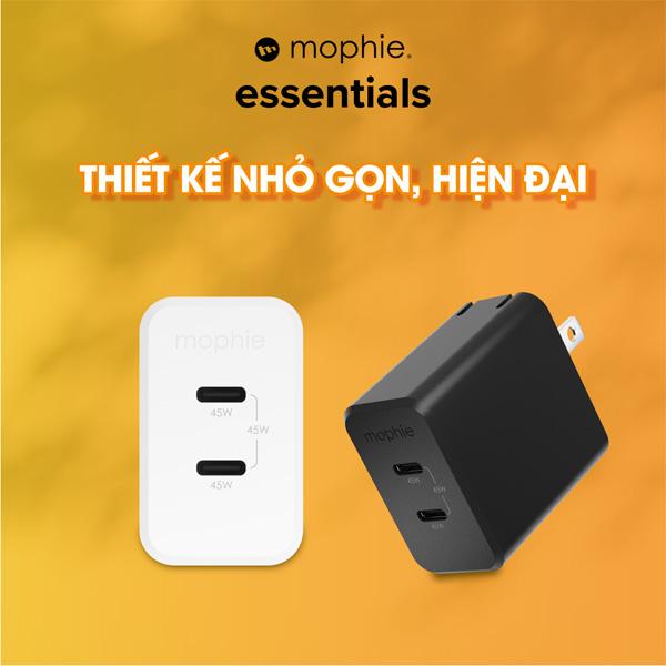Củ Sạc Nhanh Mophie Essentials 45W 2C GaN Chính Hãng