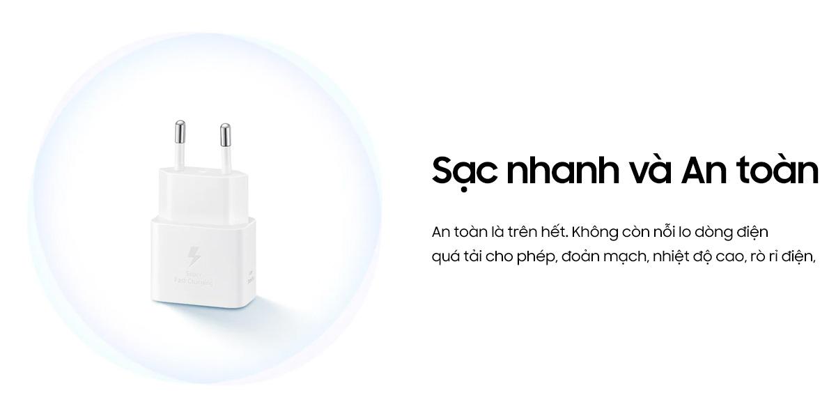 Củ Sạc Nhanh Kèm Cáp Samsung 25W Chính Hãng