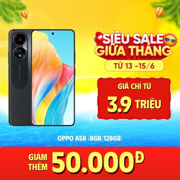 Oppo A58 4G 8GB/128GB Chính Hãng