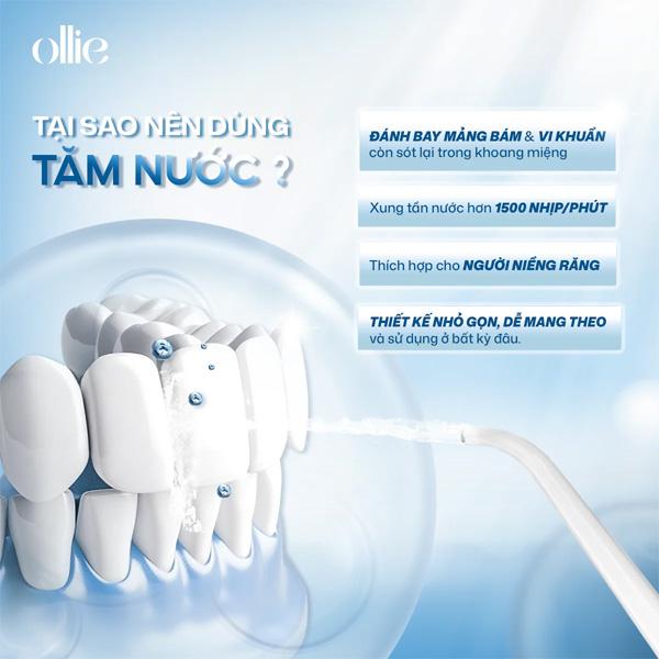 Máy Tăm Nước Cầm Tay OLLIE OLF-AC-SG01 Chính Hãng