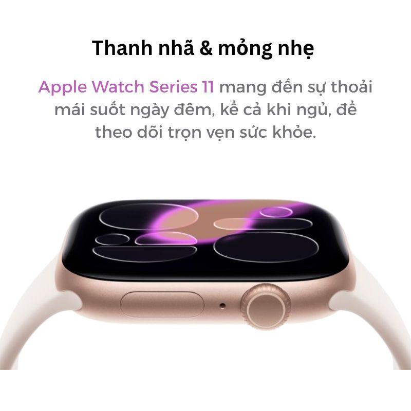 Apple Watch Series 11 46mm GPS + Cellular Viền Titan Dây Cao Su Chính Hãng Apple Việt Nam
