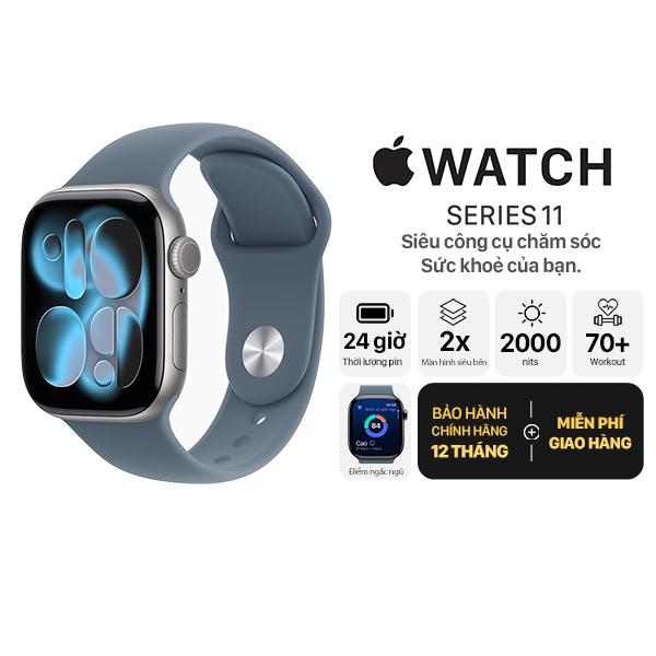 Apple Watch Series 11 42mm GPS Viền Nhôm Dây Cao Su Chính Hãng Apple Việt Nam