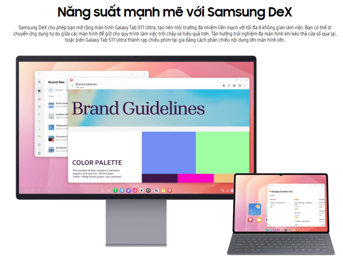 Năng suất mạnh mẽ với Samsung DeX