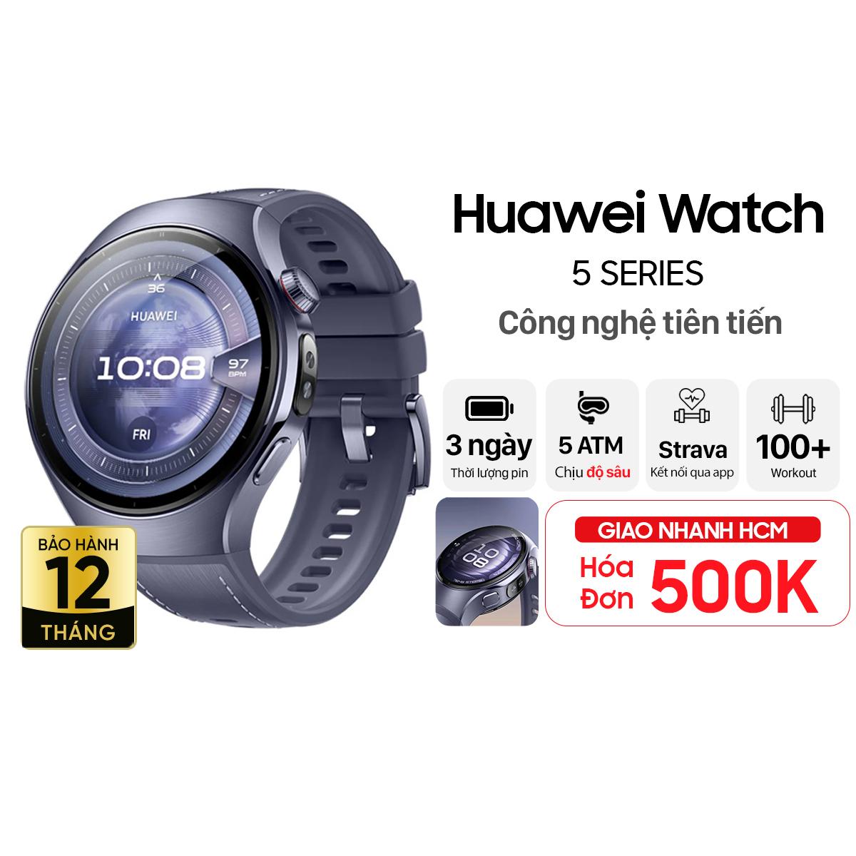 Đồng hồ thông minh Huawei Watch 5 46mm Titanium Chính Hãng