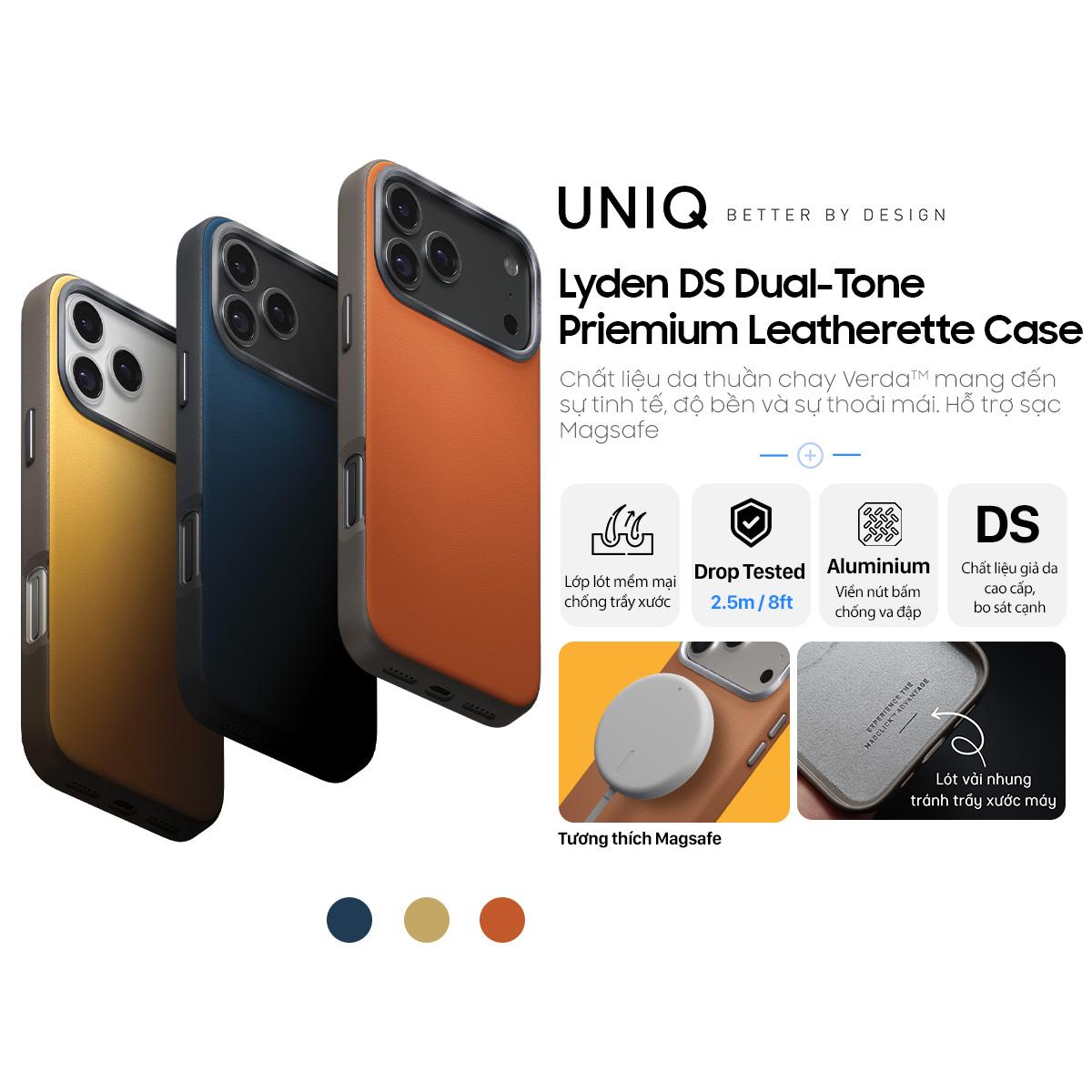 Ốp Lưng UNIQ Hybrid Magclick Charging Lyden Cho iPhone 17 Promax