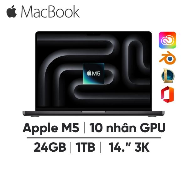 MacBook Pro M5 14 Inch 10 CPU 10 GPU (24GB/1TB) | Chính Hãng Apple Việt Nam